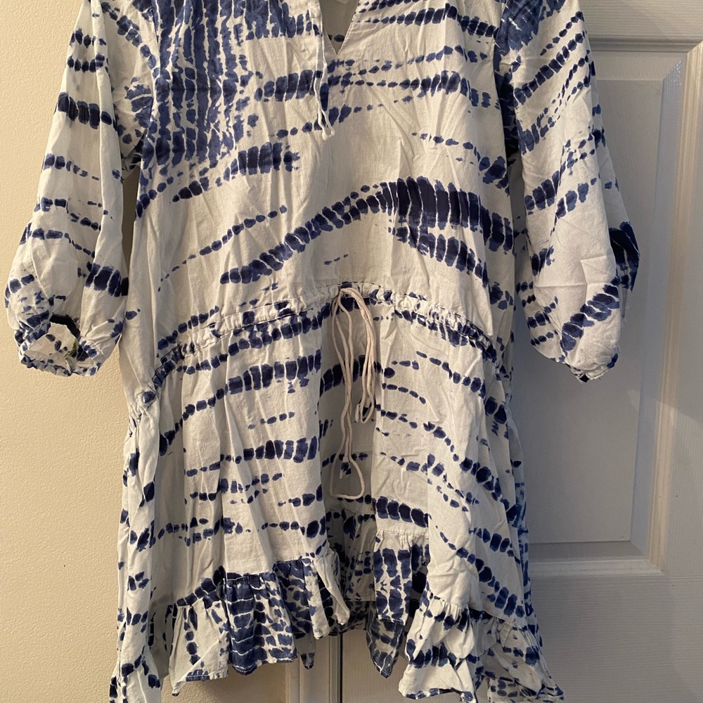 Boho beach coverup Tie dye